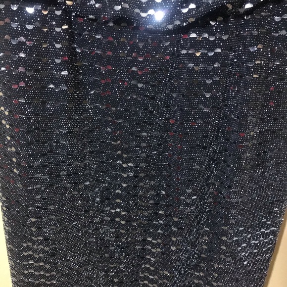 Jessica Howard Metallic black silver dress size 12 dress can fit larger size - Picture 11 of 11